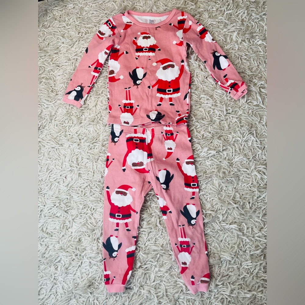 Carter's Christmas Pajama Set 18M Long Sleeves African American Santa Claus